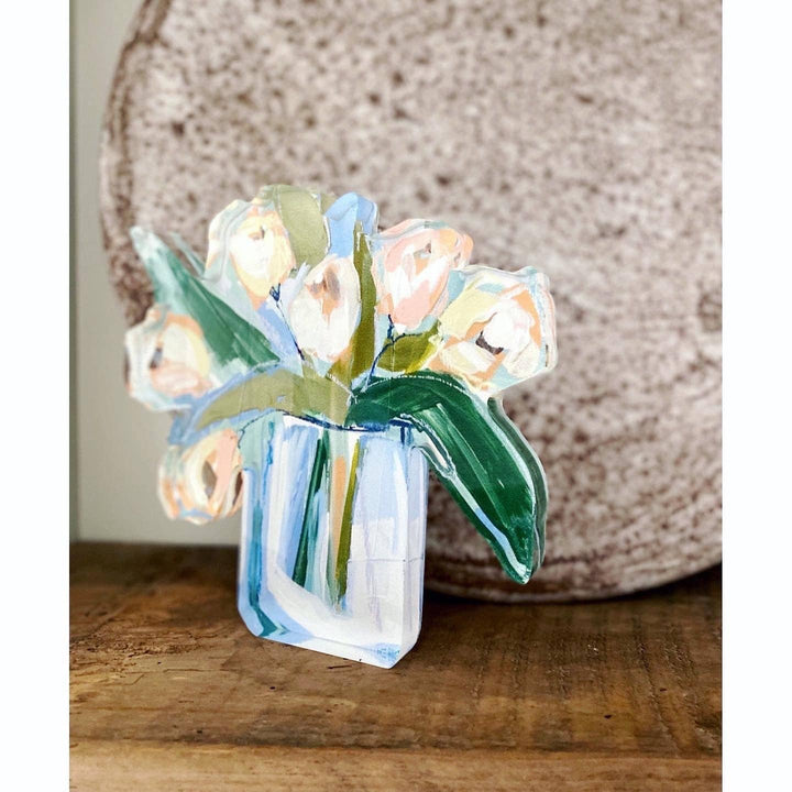 Lauren Dunn - White Tulips Acrylic Bloom Block
