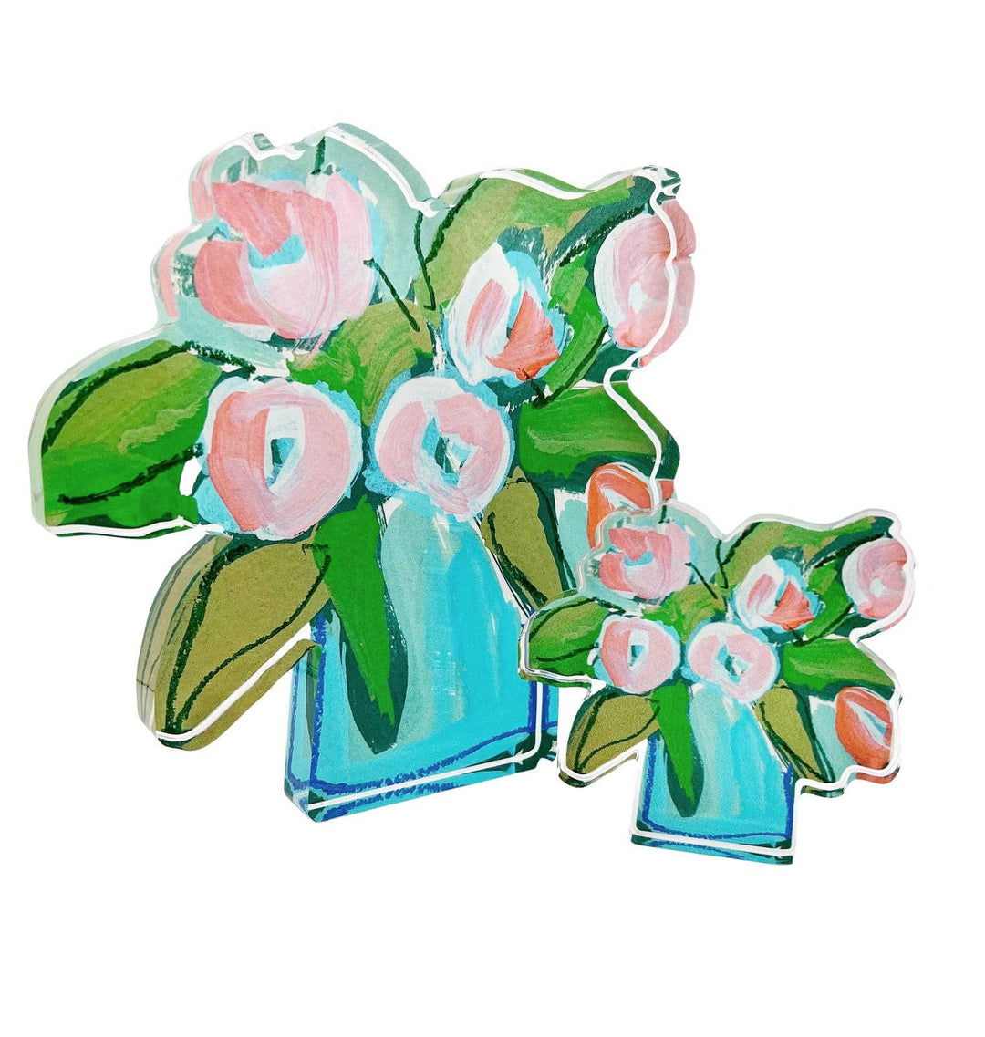 Lauren Dunn - Coral Tulips Acrylic Bloom Block Bitty