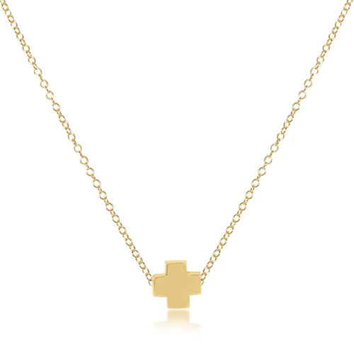 Enewton 16" Necklace- Signature Cross Gold