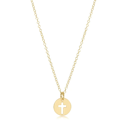 16'' Blessed Small Disc Necklace