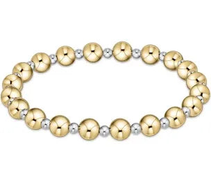 Enewton classic grateful pattern 6mm bead bracelet - mixed metal