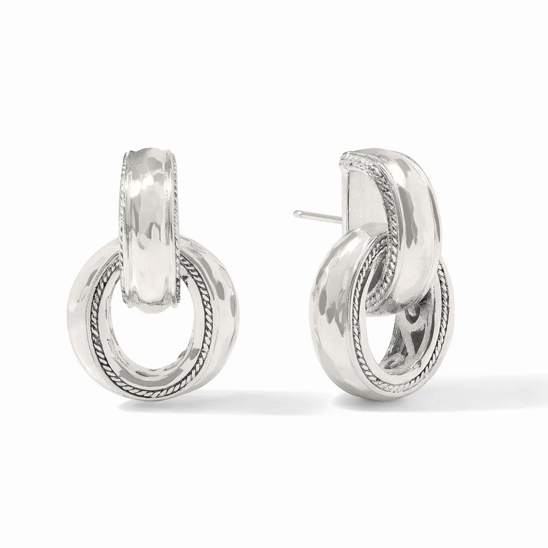 Julie Vos Cannes Doorknocker Silver Earring