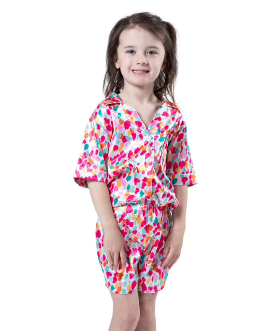 Kids Confetti Bloom Pajama Short Set