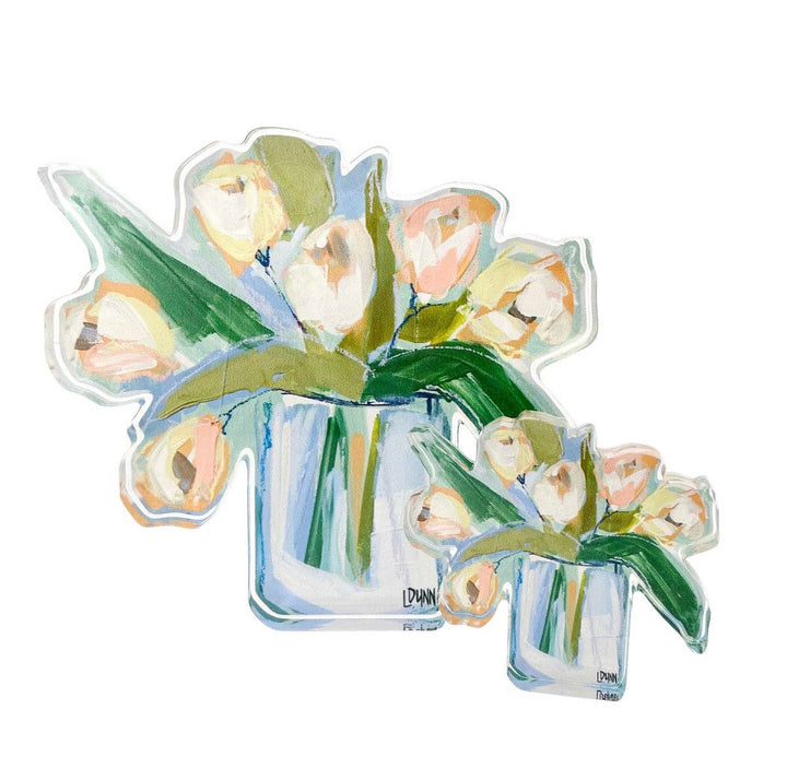 Lauren Dunn - White Tulips Acrylic Bloom Block
