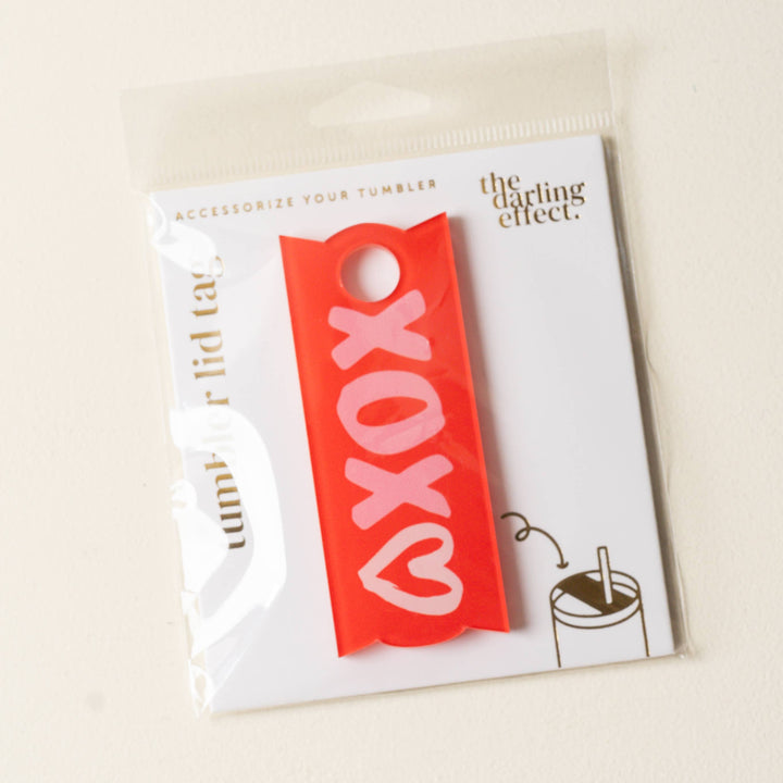 Tumbler Lid Tag-XOXO