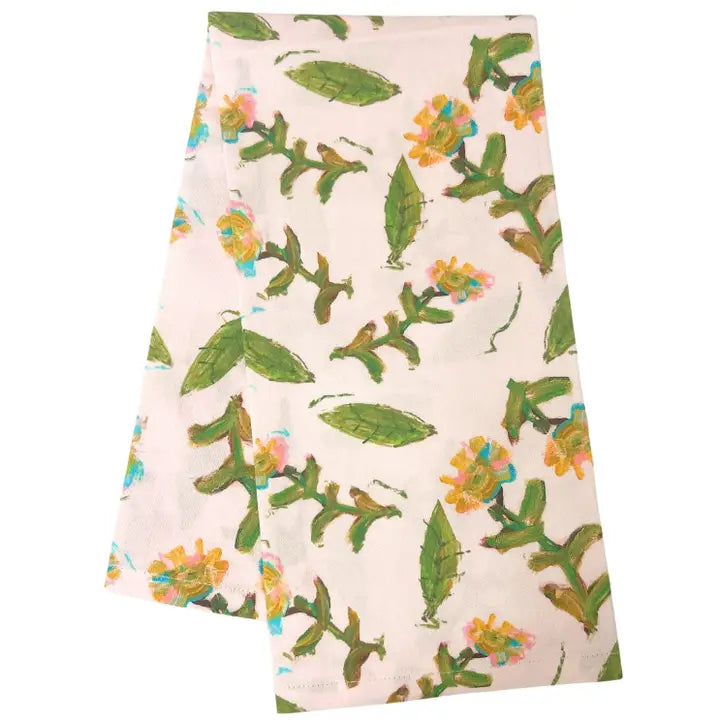 Laura Park Flor Rosa Tea Towel