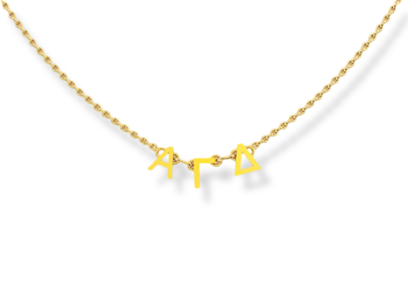 Alpha Gamma Delta Phoebe Greek Letter Necklace