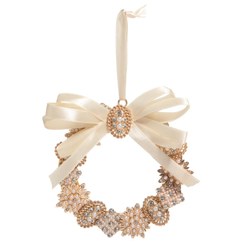 Raz 4.5" Vintage Brooch Wreath Ornament