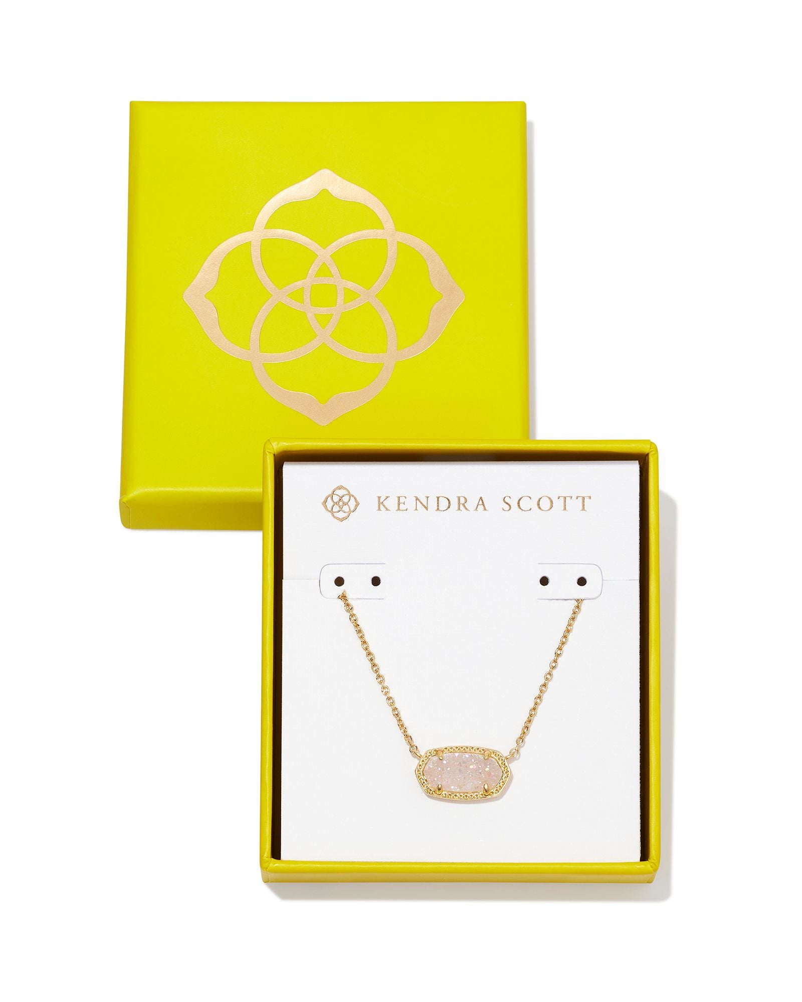 Kendra Scott Boxed Elisa Pendant Necklace Drusy – Glow