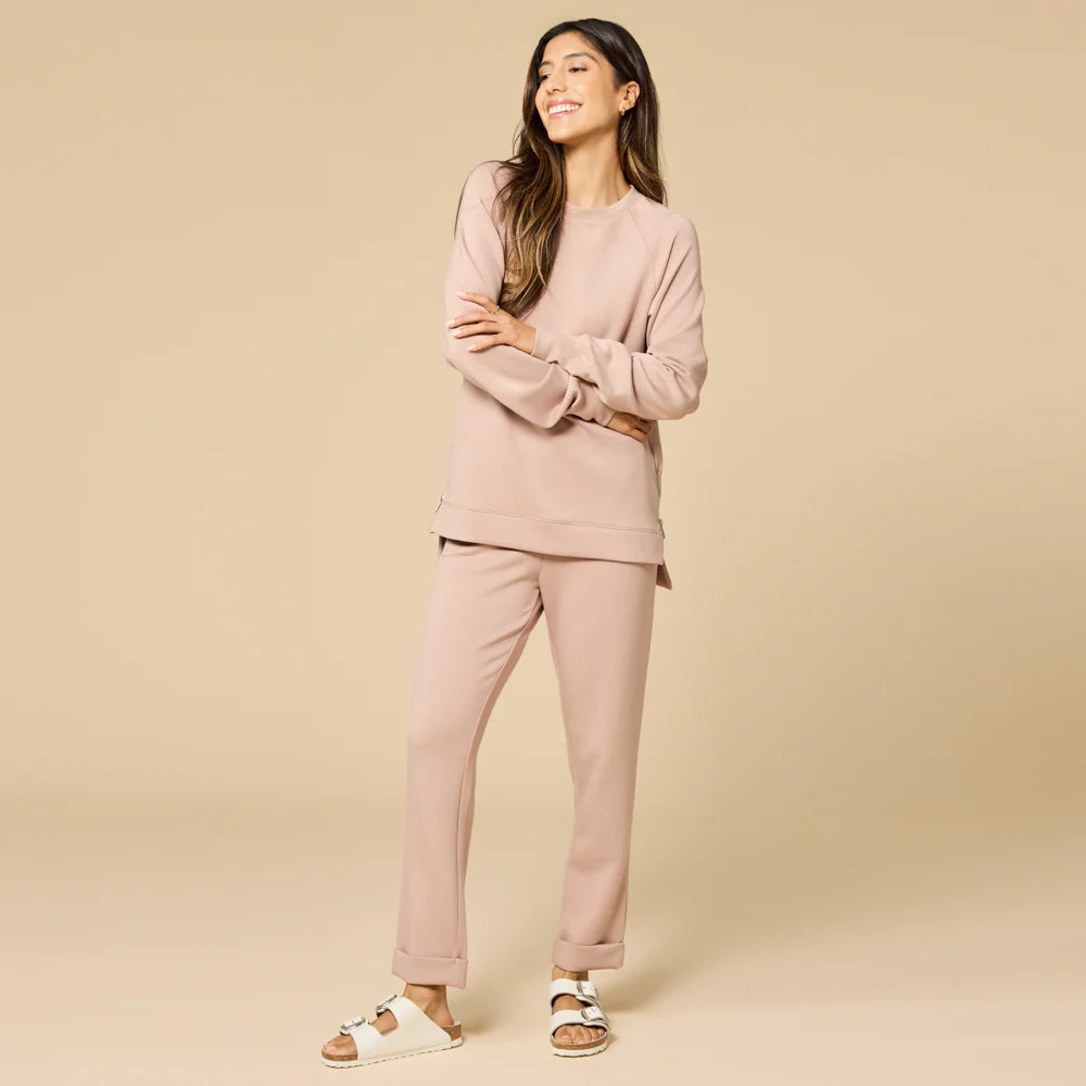 DreamTech Crew Tunic with Side Zip & Ankle Cuff Pant