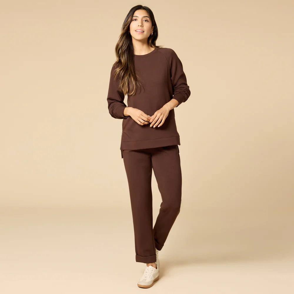 DreamTech Crew Tunic with Side Zip & Ankle Cuff Pant
