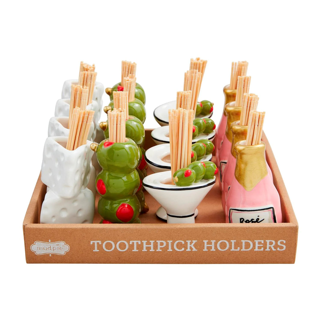 Mud Pie Toothpick Caddy - Wine and Cheese