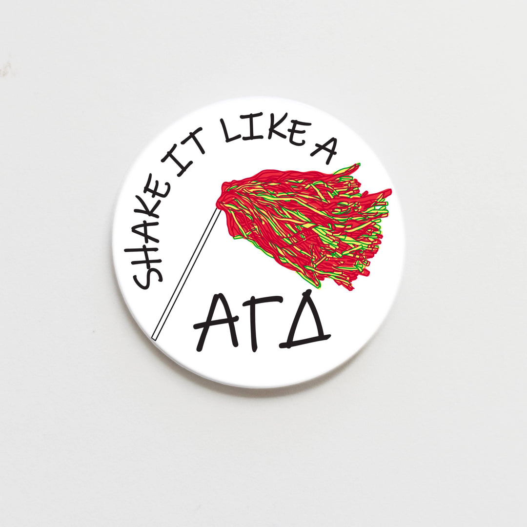 Good Vibez Collegiate - Alpha Gamma Delta Greek Shaker Button - 3.00 inch