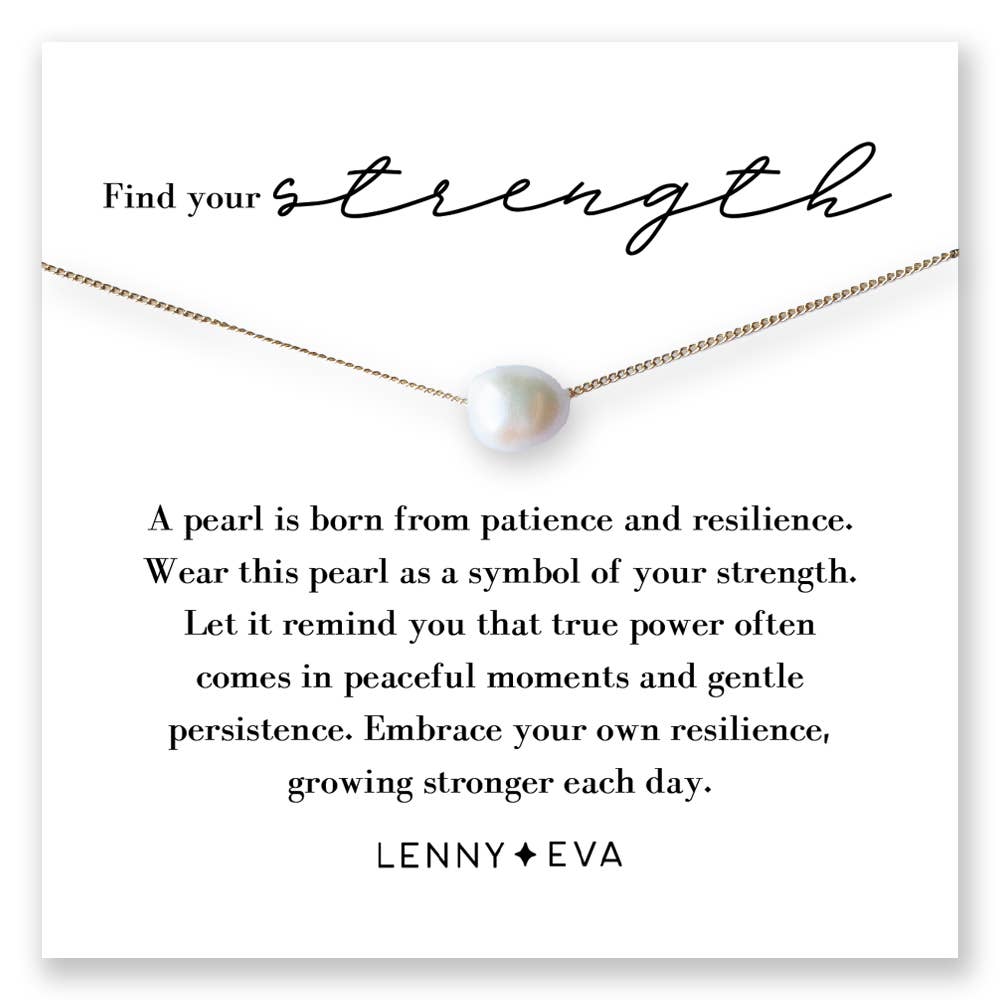 Lenny Eva Intentions Symbol Necklace-Pearl – Glow