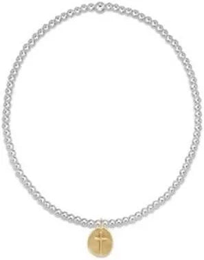 Enewton Classic Mixed Metal 2mm Bead Bracelet - Inspire Small Gold Charm
