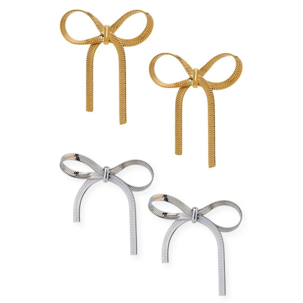 Bracha Bow Earrings - Gold