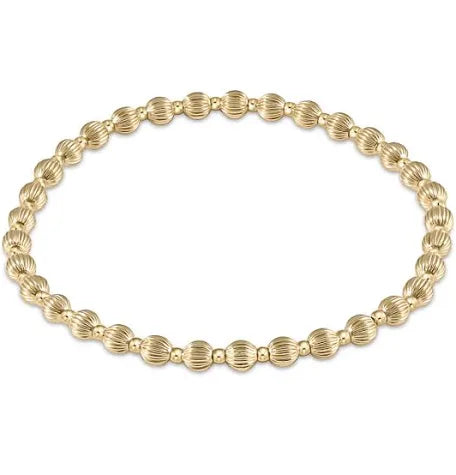 Enewton Dignity Grateful Pattern 4mm Bead Gold Bracelet