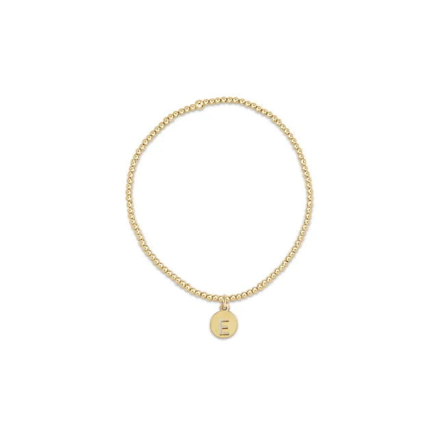 Enewton Classic Gold 2mm Bead Bracelet - Respect Small Gold Disc