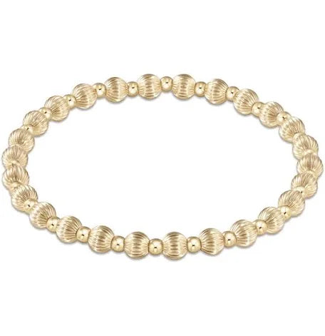 Enewton Dignity Grateful Pattern 5mm Bead Gold Bracelet