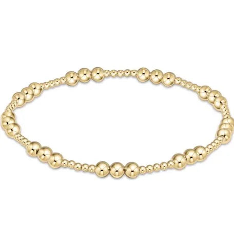 Enewton Classic Joy Pattern 5mm Bead Bracelet- Gold