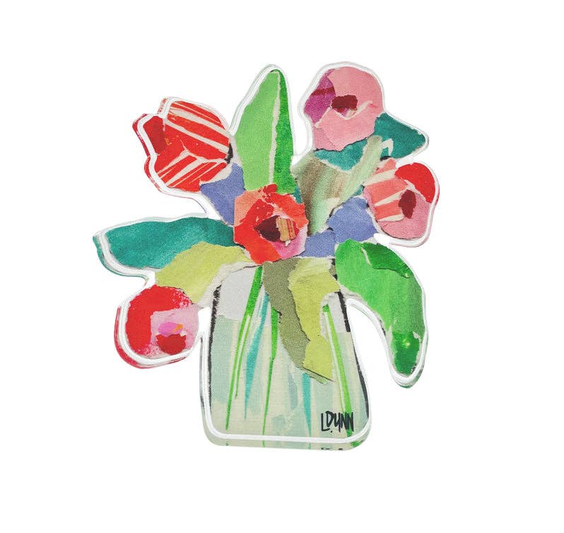 Lauren Dunn - Red Striped Tulips Acrylic Bloom Block