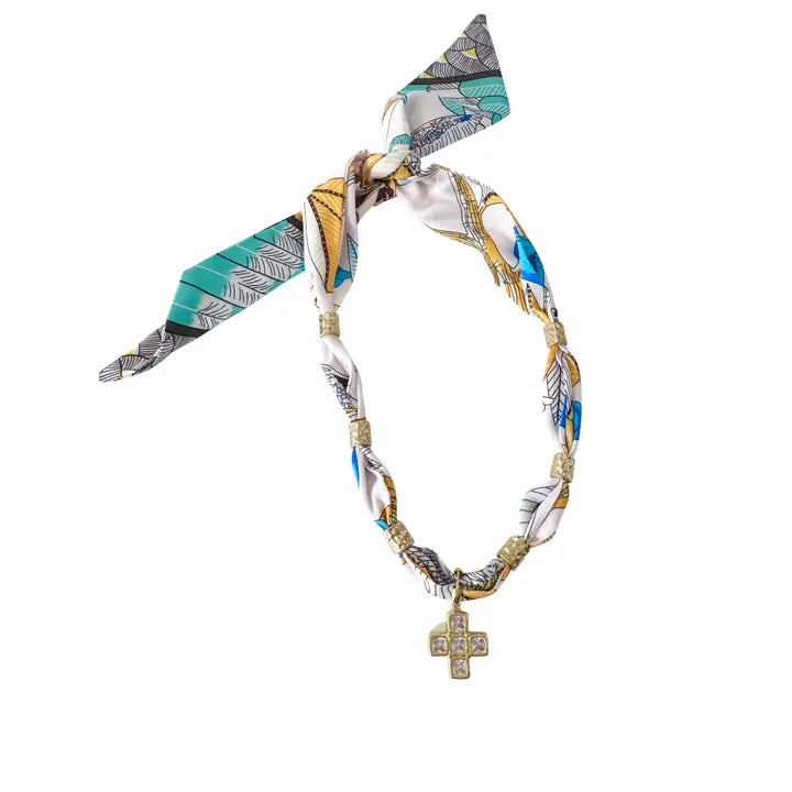 Figi Scarf with Charm Necklace
