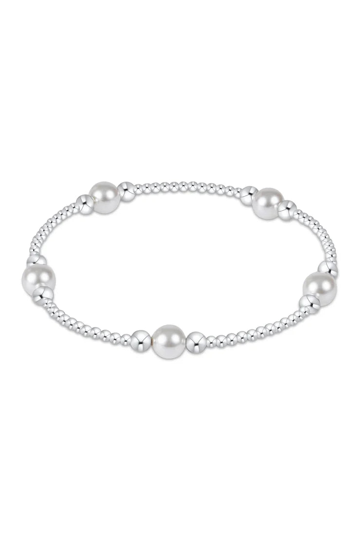 Classic Sterling Pearl Purpose 4mm Beaded Bracelet