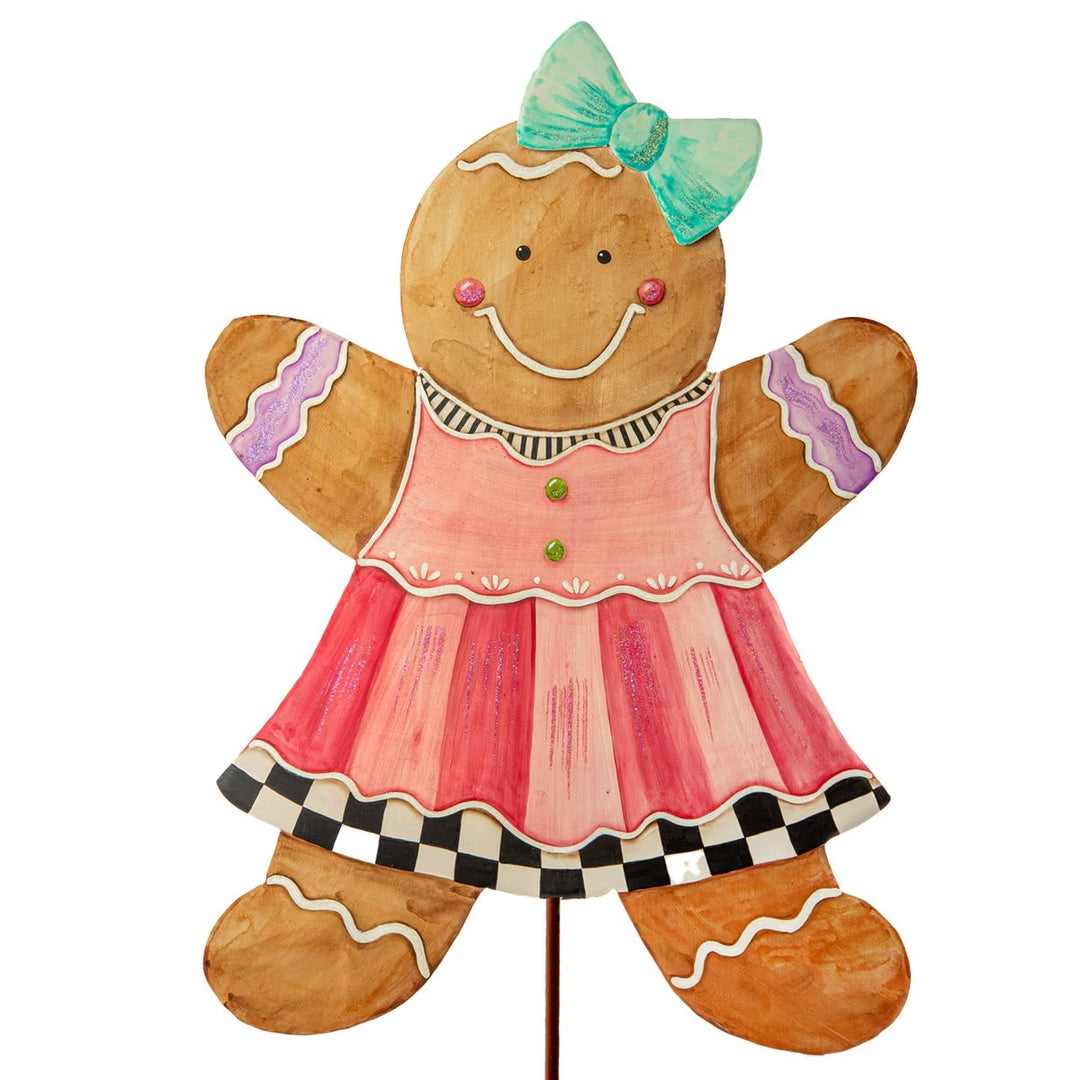 Gingerbread Girl Yard Stake