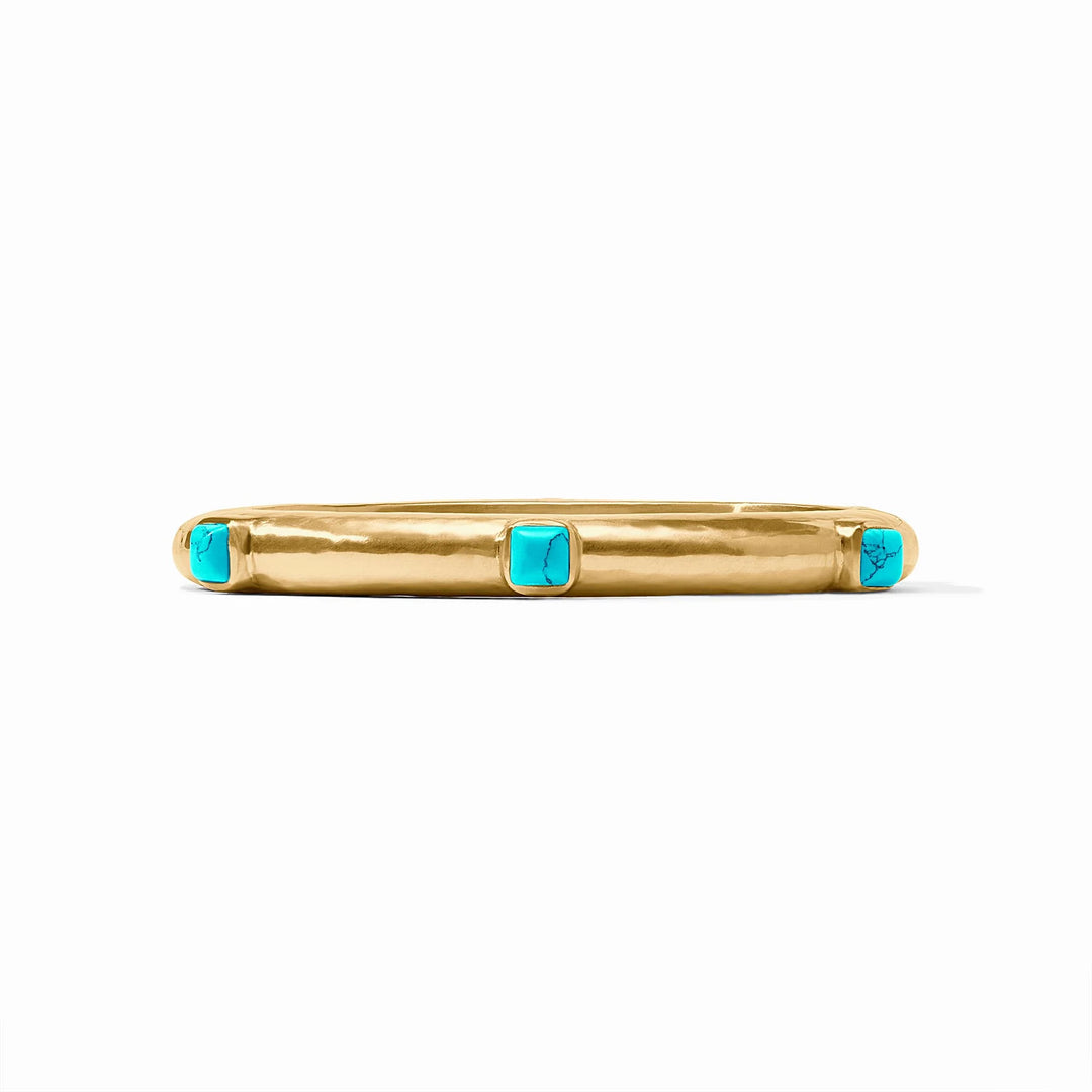 Julie Vos Catalina Hinge Bangle Turquoise Blue