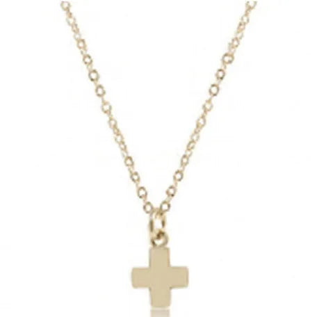 egirl 14" Necklace Gold- Signature Cross Small Gold Charm