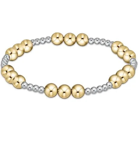 Enewton classic joy pattern 6mm bead bracelet - mixed metal