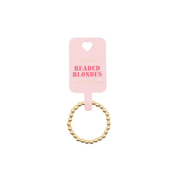 BB Ella Beaded Band Ring in Gold