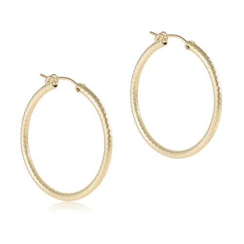 Enewton round gold 1.25" hoop - textured
