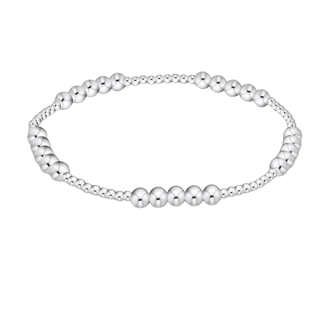 Enewton Classic Blissful Pattern 2mm Bead Bracelet - 4mm sterling