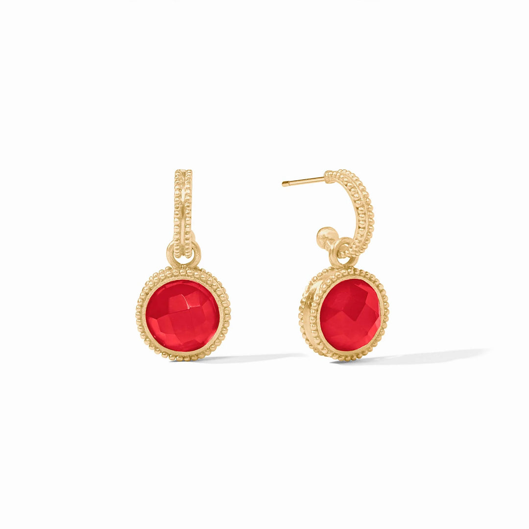 Julie Vos Fleur-de-Lis Iridescent Strawberry Earring