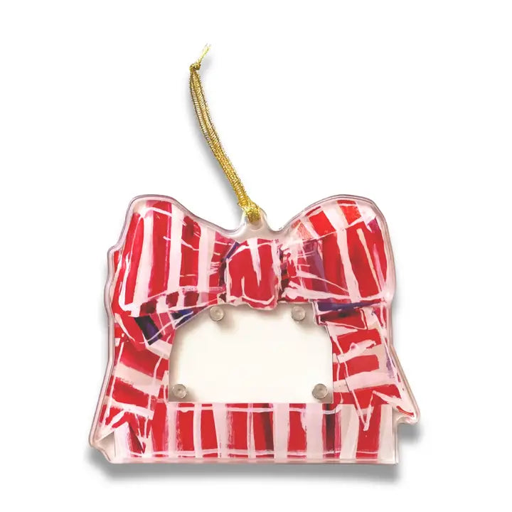Christmas Bow Frame Ornament