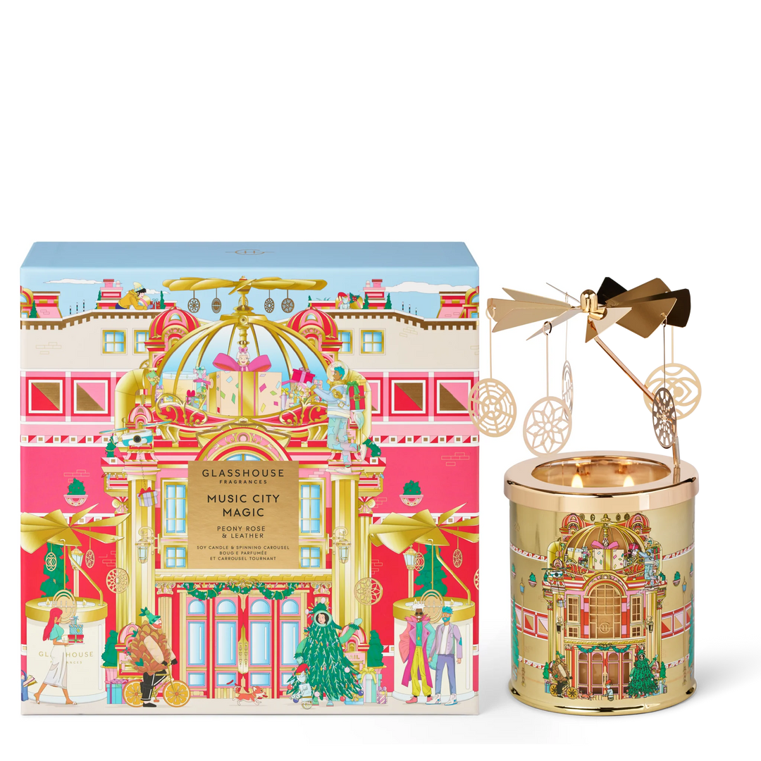 Candle with Spinning Carousel Gift Set