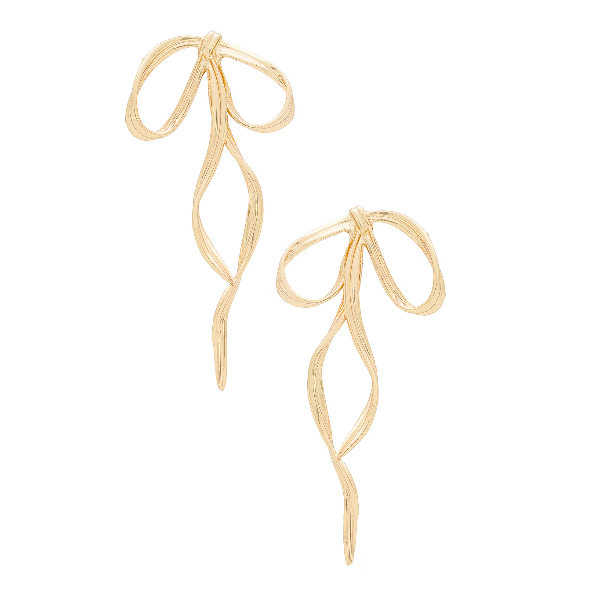 Grand Bow Gold Earrings