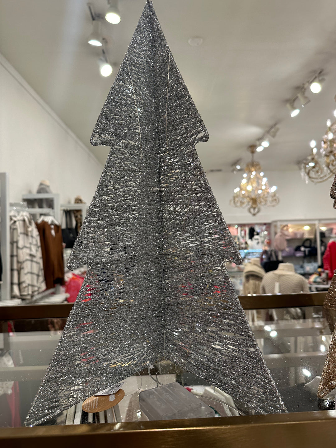 Silver Light Up Glitter Trees
