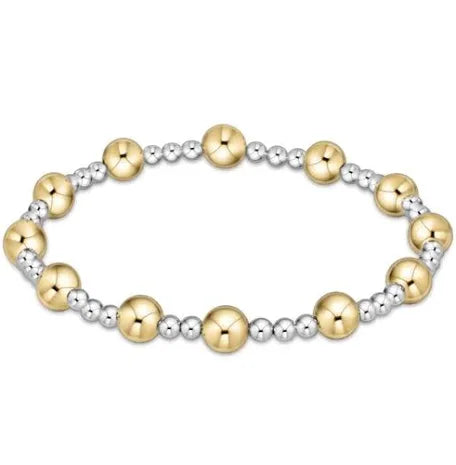 Enewton classic sincerity pattern 6mm bead bracelet - mixed metal