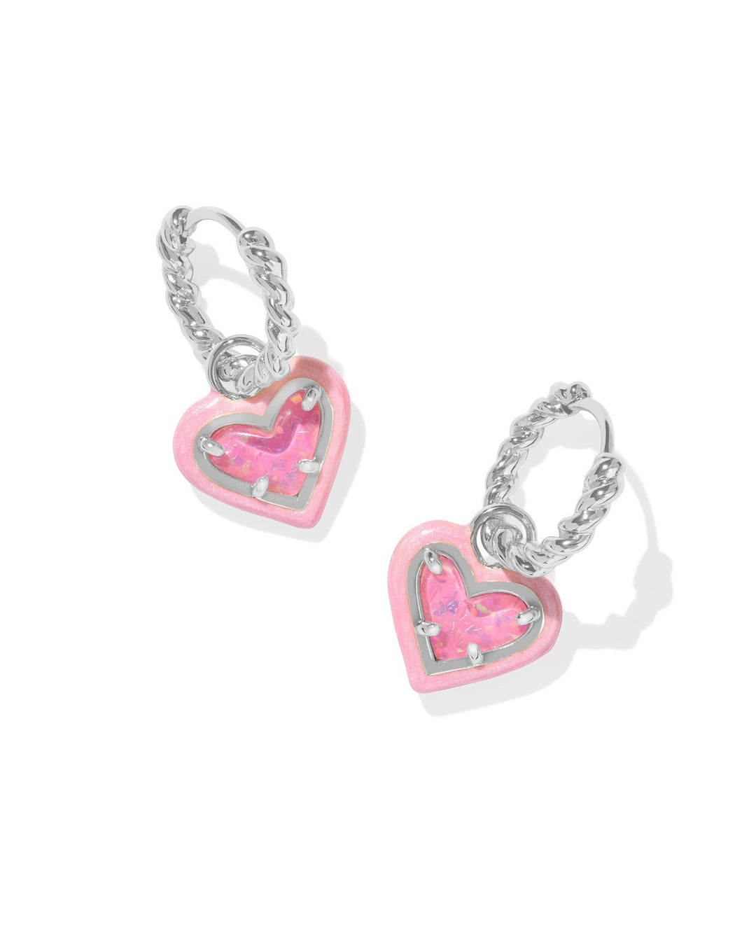 Kendra Scott Ari Heart Enamel Frame Huggie Earrings