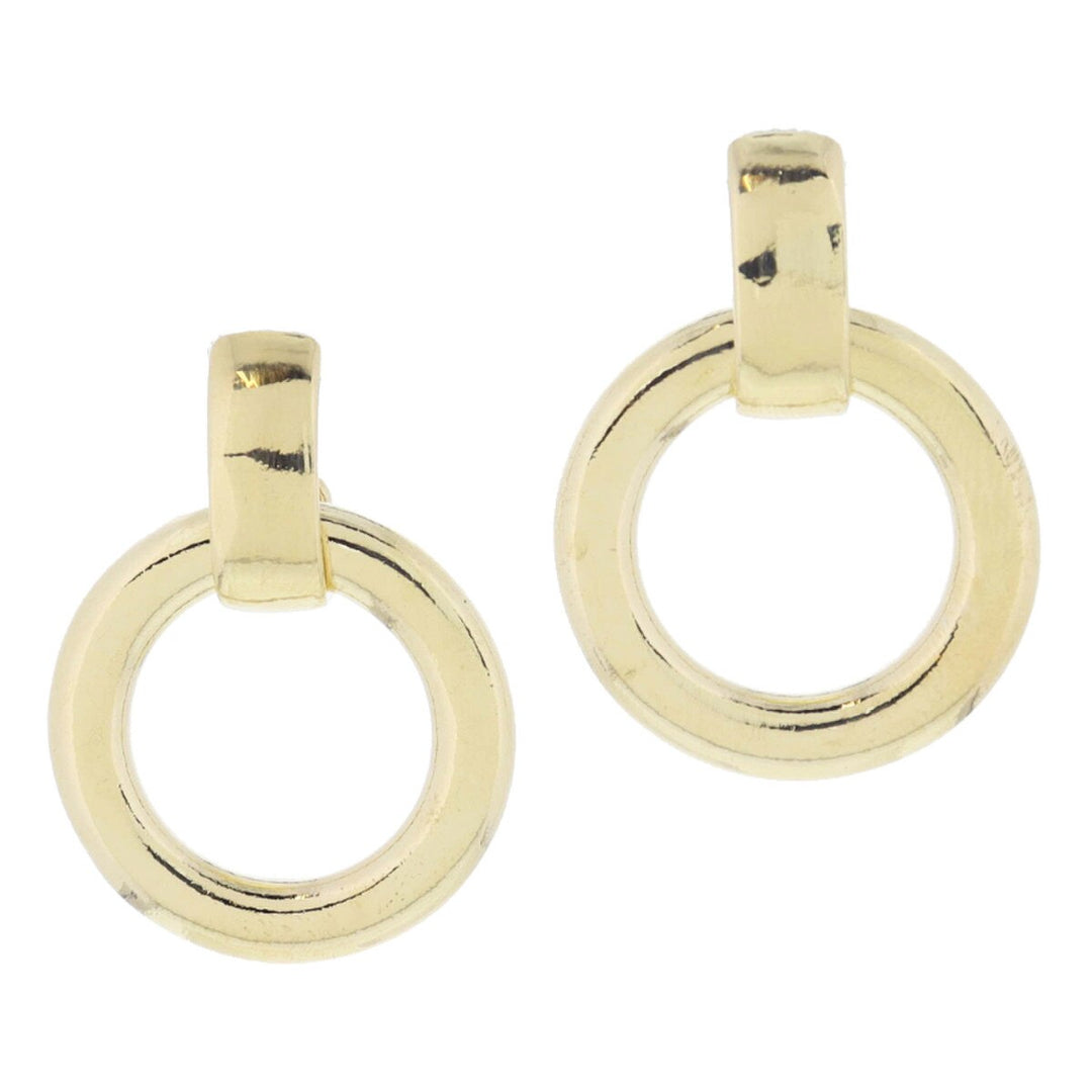 Gold Door Knocker Ring Earrings