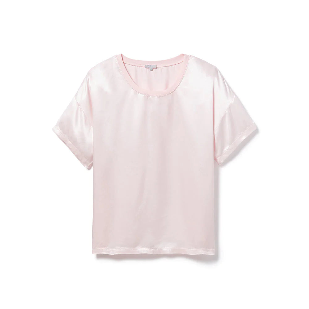 Pj Harlow Kennedy Satin Crewneck Tshirt