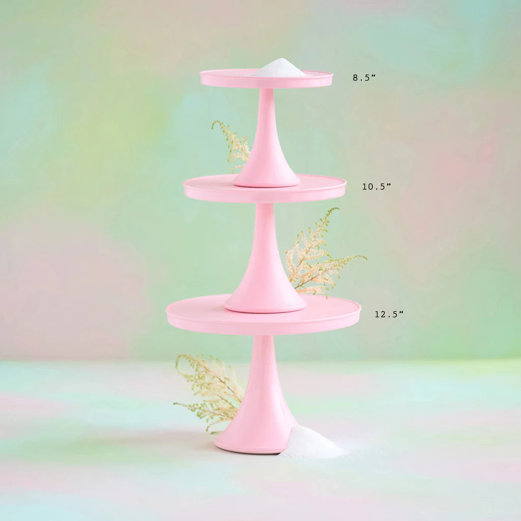 Glitterville Pink Cake Plates