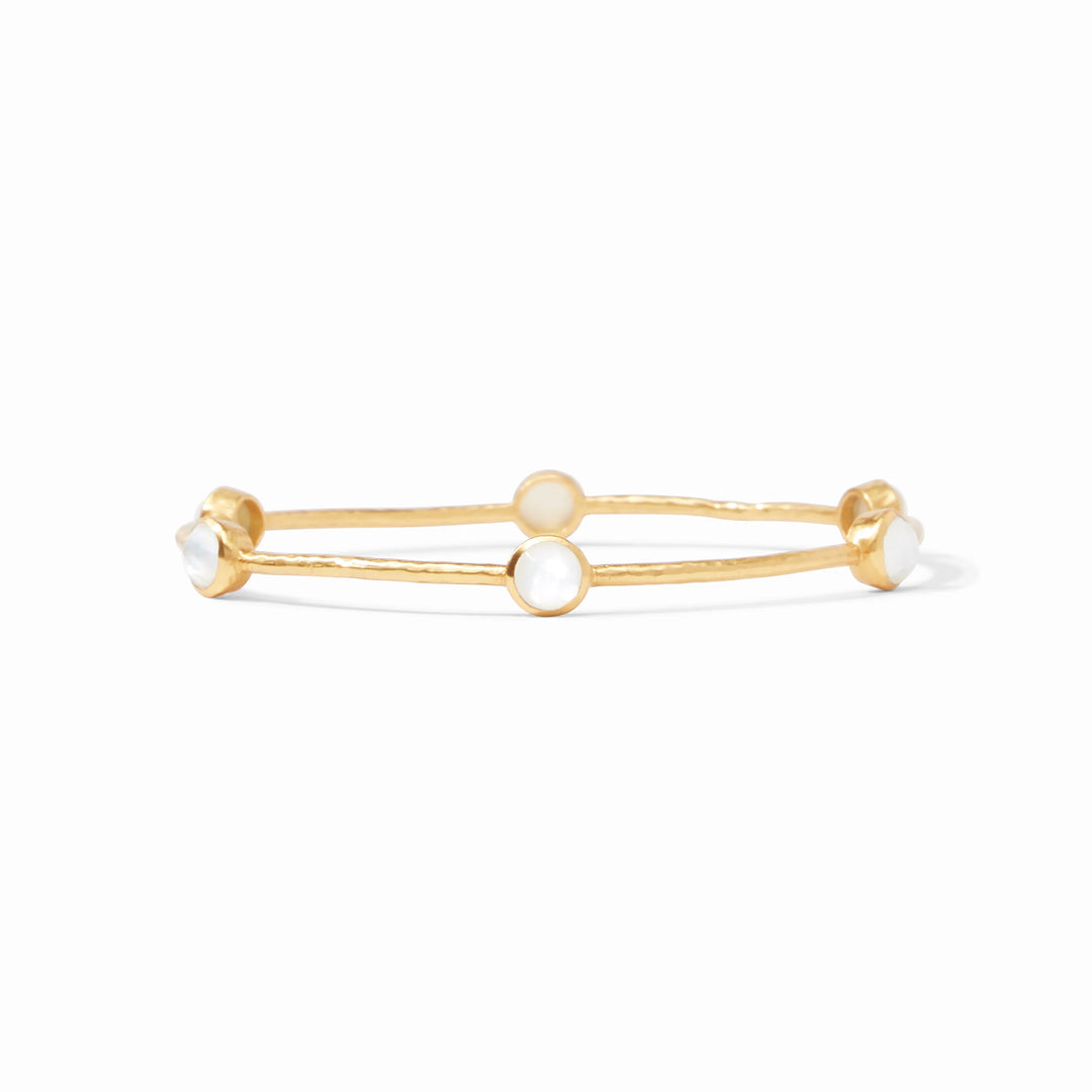 Julie Vos Milano Luxe Bangle-Iridescent Clear Crystal