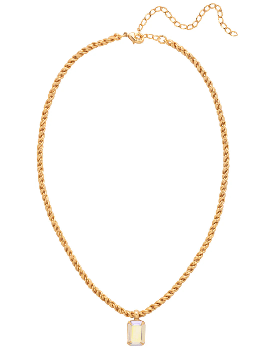 Sorrelli Emerald Rope Chain Pendant Necklace
