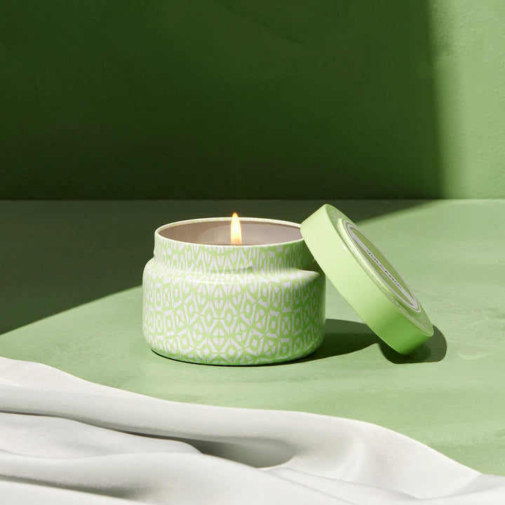 Capri Blue Volcano Iced Matcha Printed Travel Tin Candle