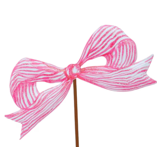 Beck's Pink Bow Yard Stake