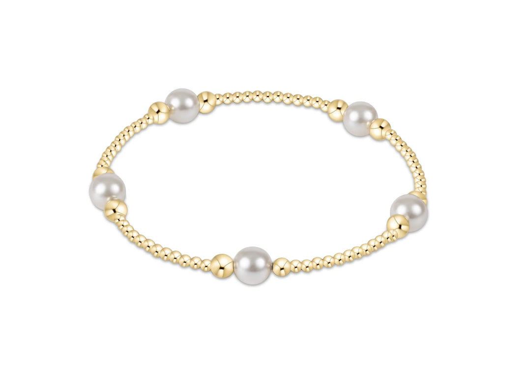 Purpose Pearl 6mm Bead Bracelet - Gold