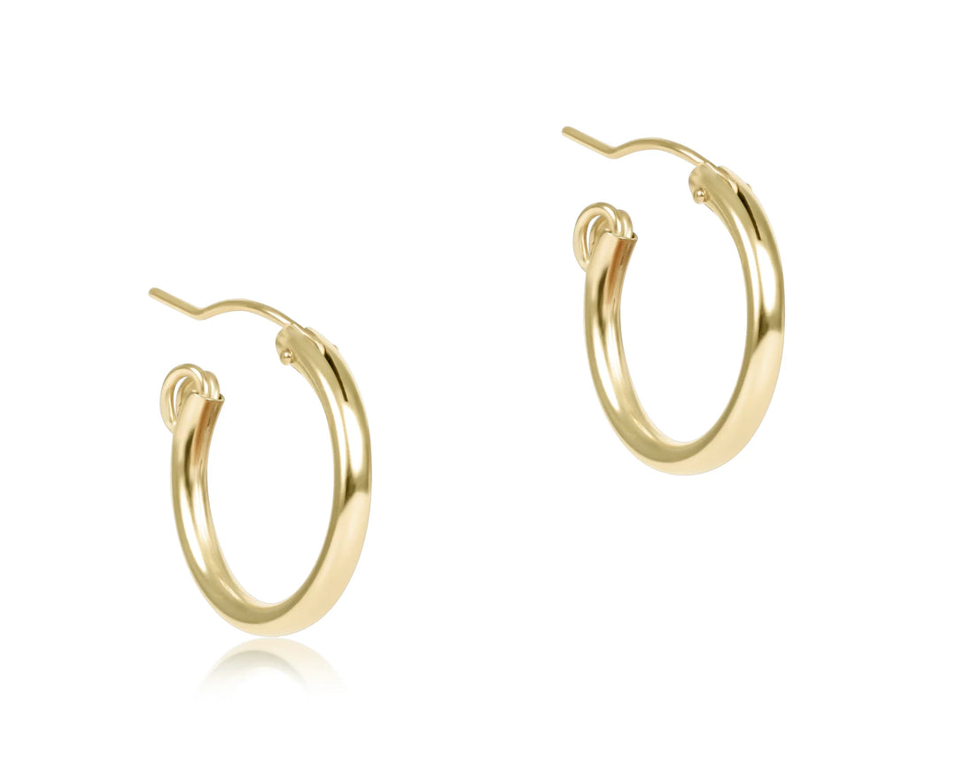 Round Gold 0.5" Smooth Hoop